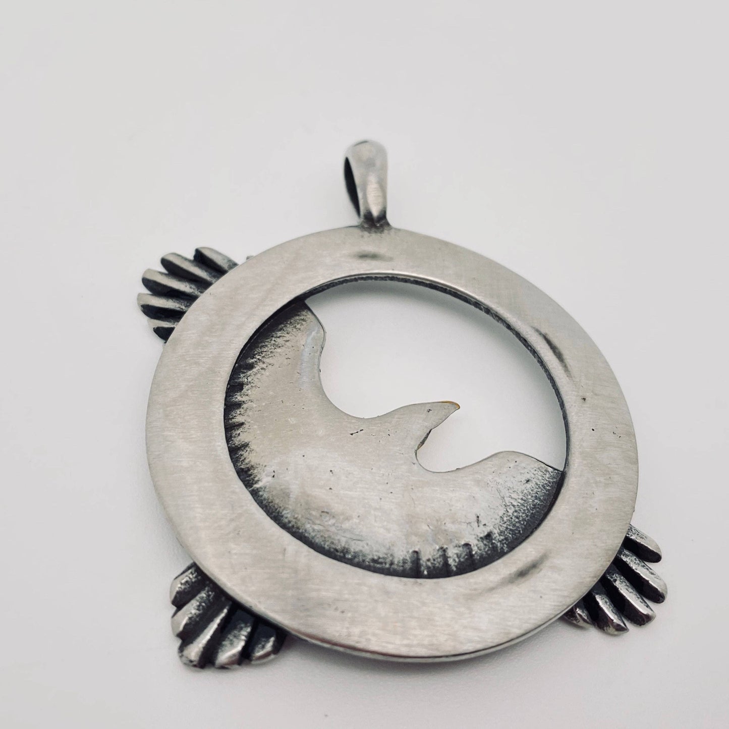 Celtic Knot & Crow Pendant (Stainless Steel)