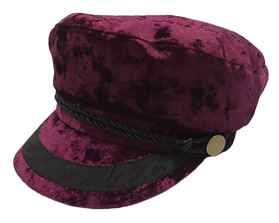 Crushed Red Velvet Sailor Cap