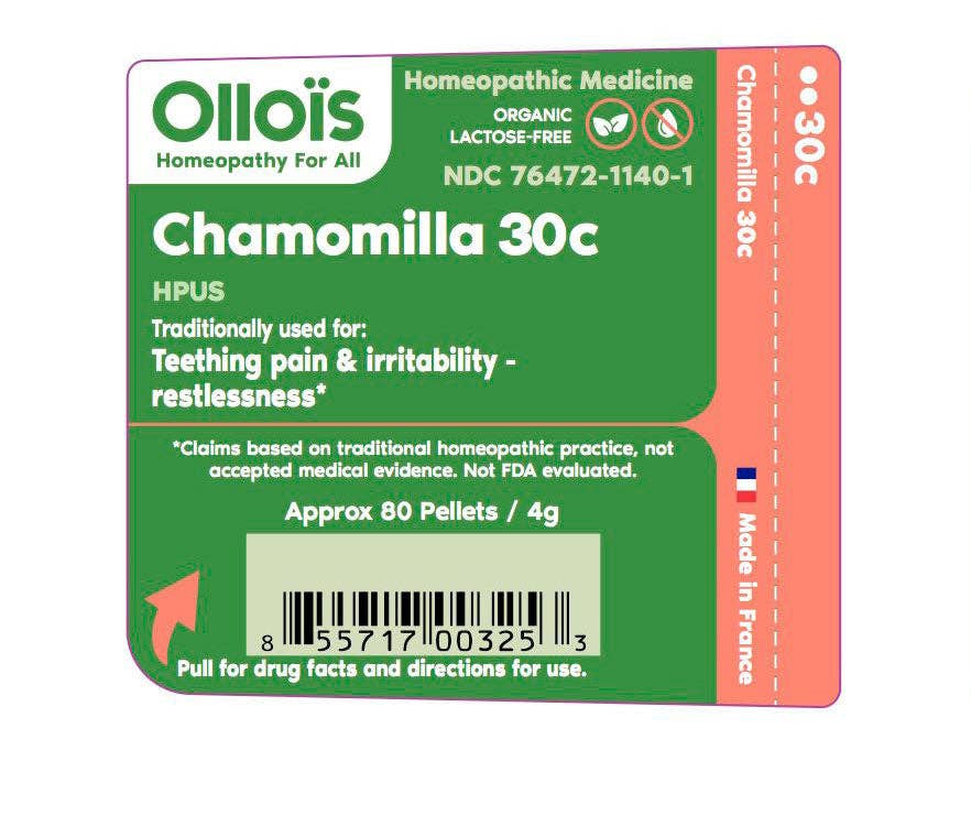 Olloïs Chamomilla 30C Vegan Organic, 80 Homeopathic Pellets