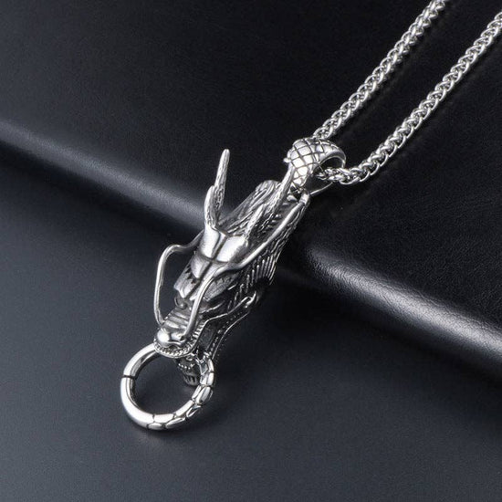 Dragon Titanium Steel Necklace with Chain