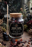 Herbal Magical Tea Blend in Apothecary Jar & Wooden Spoon (Cherry Faerie & Rest in Peach)