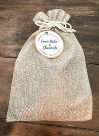 LIFE HAPPENS, TEA HELPS - Herbal Tea Kit - Includes Herbal Teas, Tea Infuser, Honey Stick, & Natural Burlap Gift Bag!