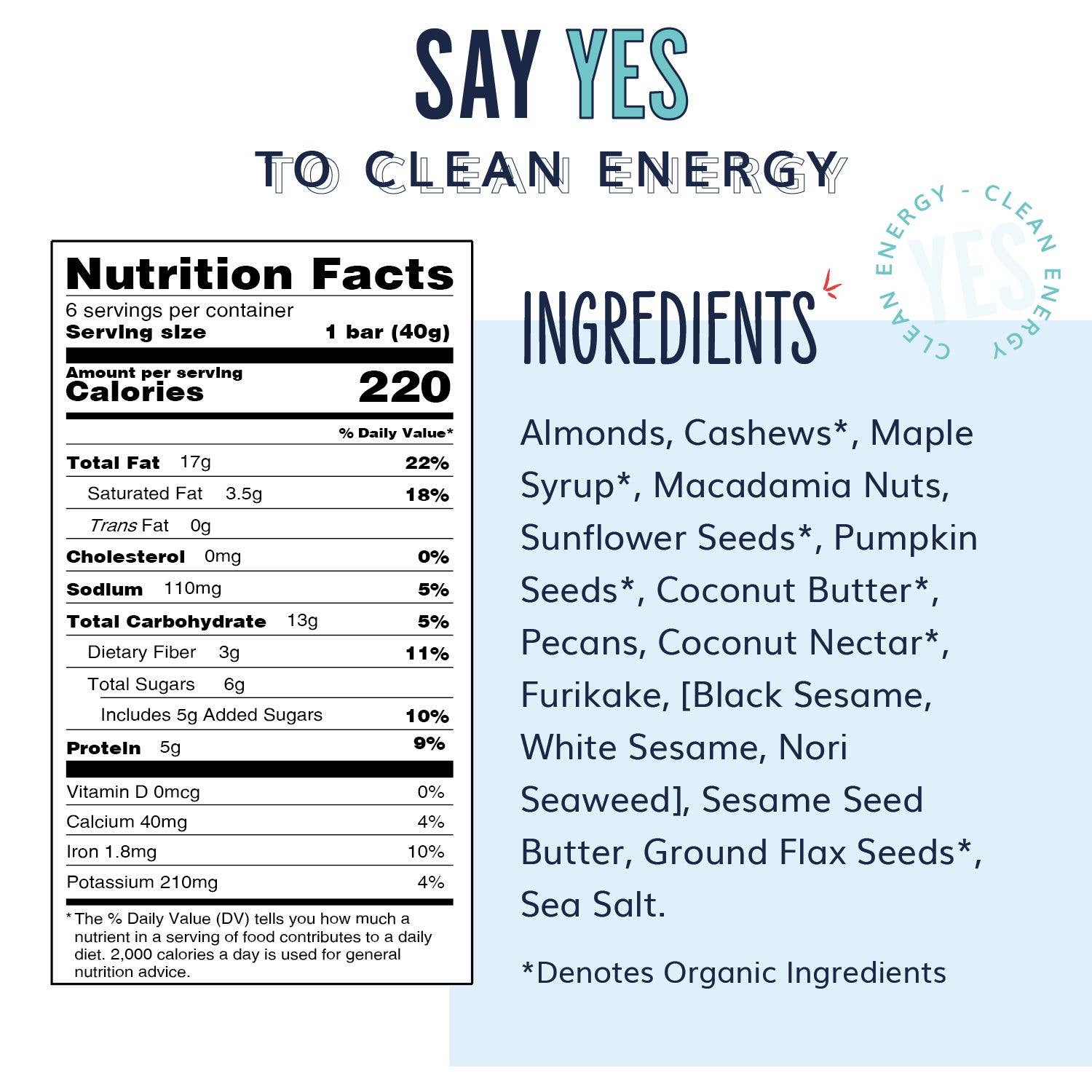 Black Sesame Sea Salt - Premium Real Food Snack Bar