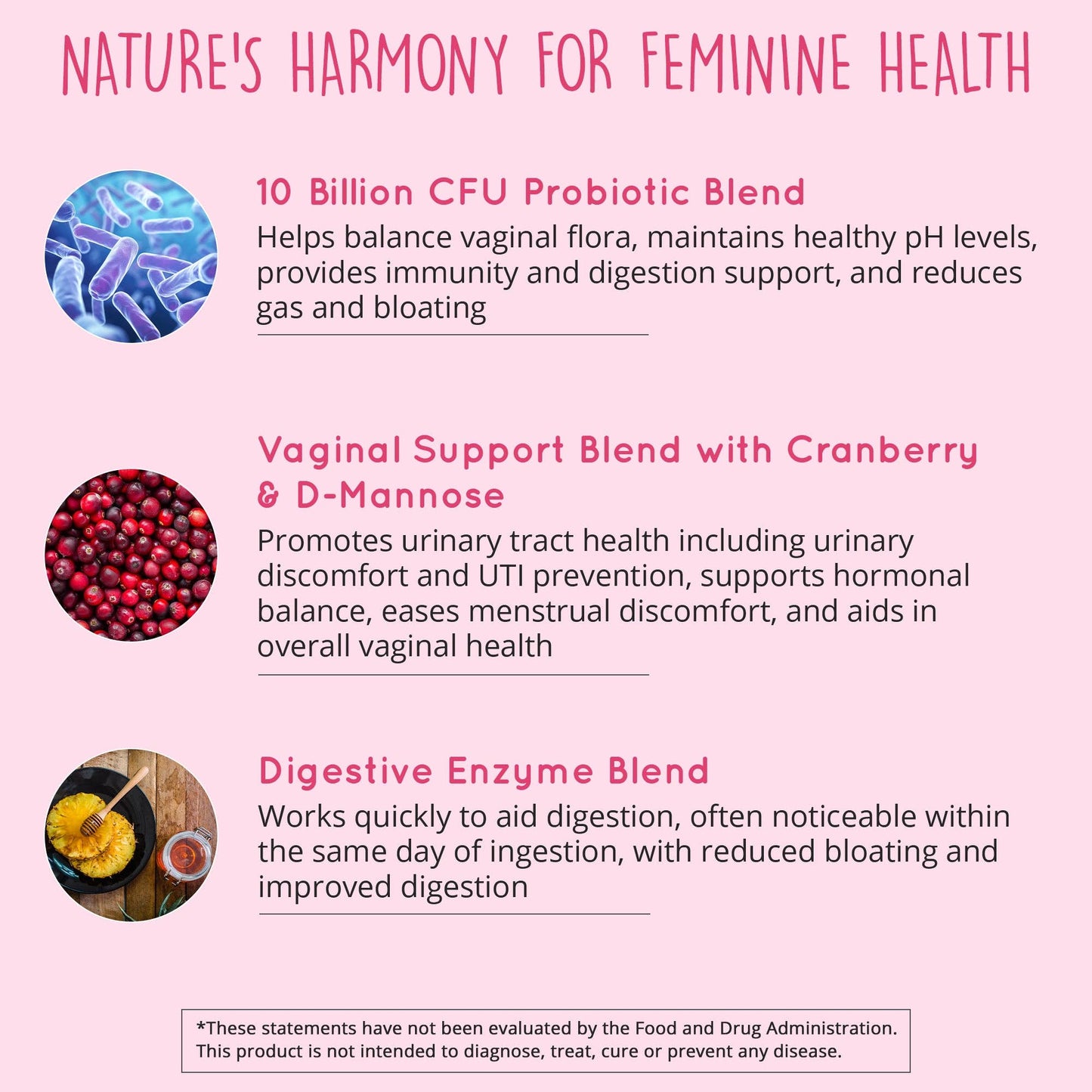 Vaginal Probiotic Supplement for Women + Cranberry