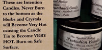 Cleansing Candle with Clear Quartz, Amethyst, Obsidian, Sage (2 oz Soy Candle)