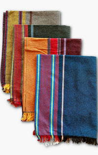 Striped Cotton Dishtowel w/Fringe