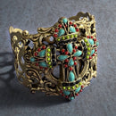 Mayan Cross Cuff Bracelet