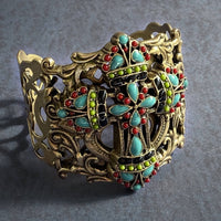 Mayan Cross Cuff Bracelet