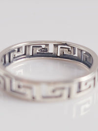 Sterling Silver Aztec Band (Size 7)