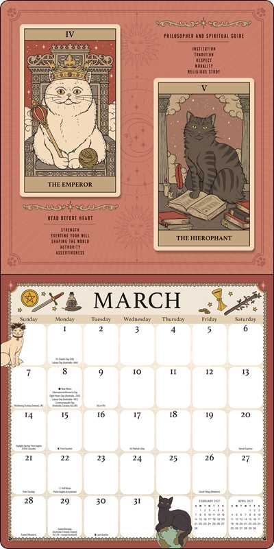 Cats Rule the Earth Tarot 2027 Wall Calendar