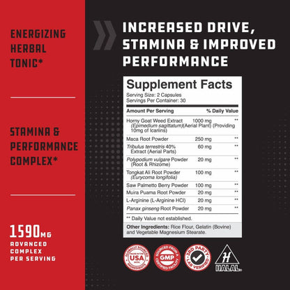 Gorilla Muscle: Performance Support - Testosterone Booster Capsules w/Maca Root