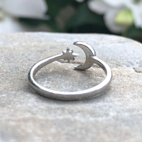 Opal Moon & Star Ring (Size 10)