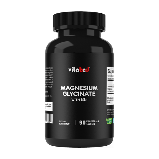 Magnesium Glycinate with B6 - 1000mg  (90 Tablets)