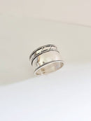 Sterling Silver Thin Air Wide Band (Size 11)
