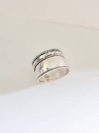 Sterling Silver Thin Air Wide Band (Size 11)
