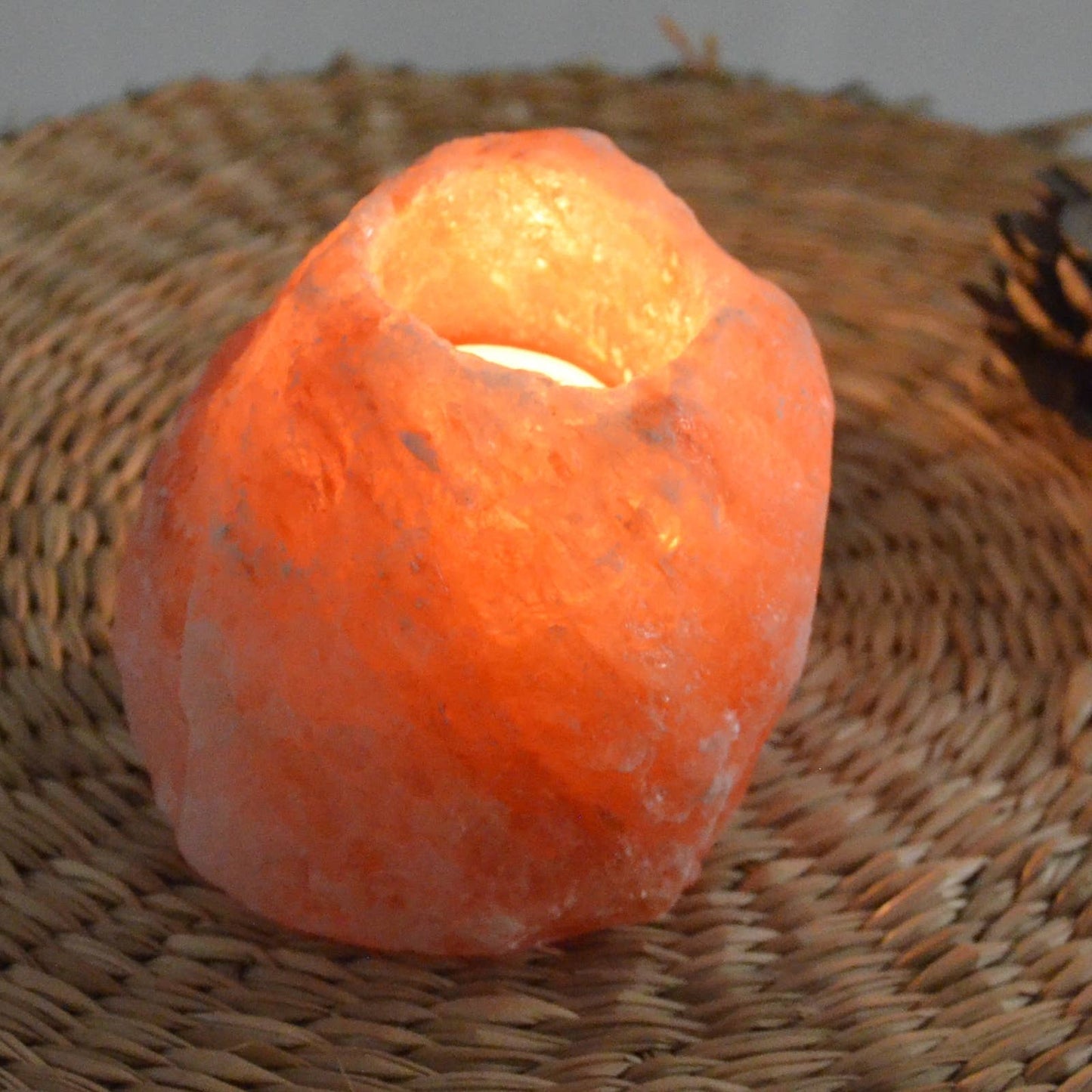 Himalaya Rock Salt Crystal - Tea Light Candle Holder