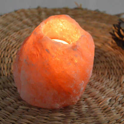 Himalaya Rock Salt Crystal - Tea Light Candle Holder