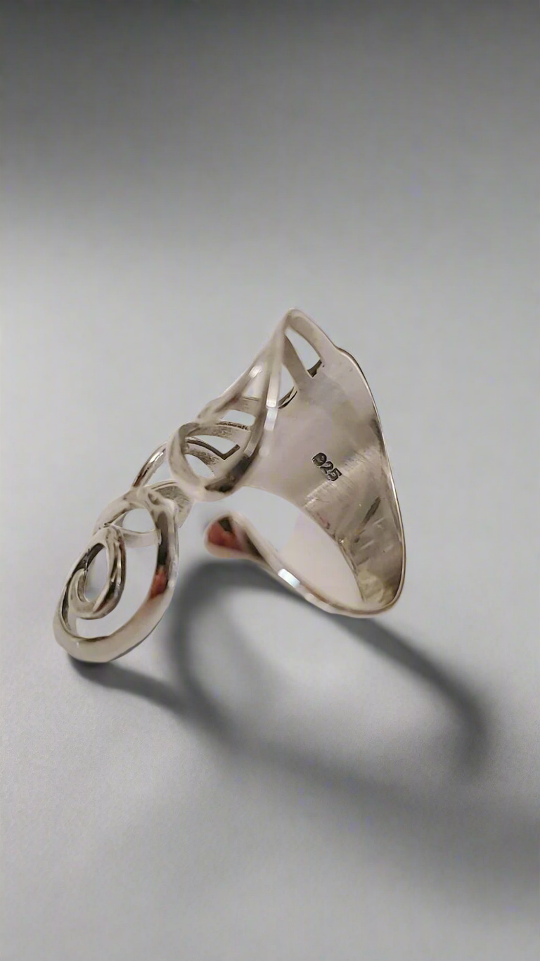 Adjustable Ether Sterling Silver Ring