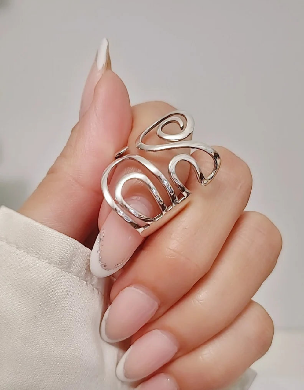 Adjustable Ether Sterling Silver Ring