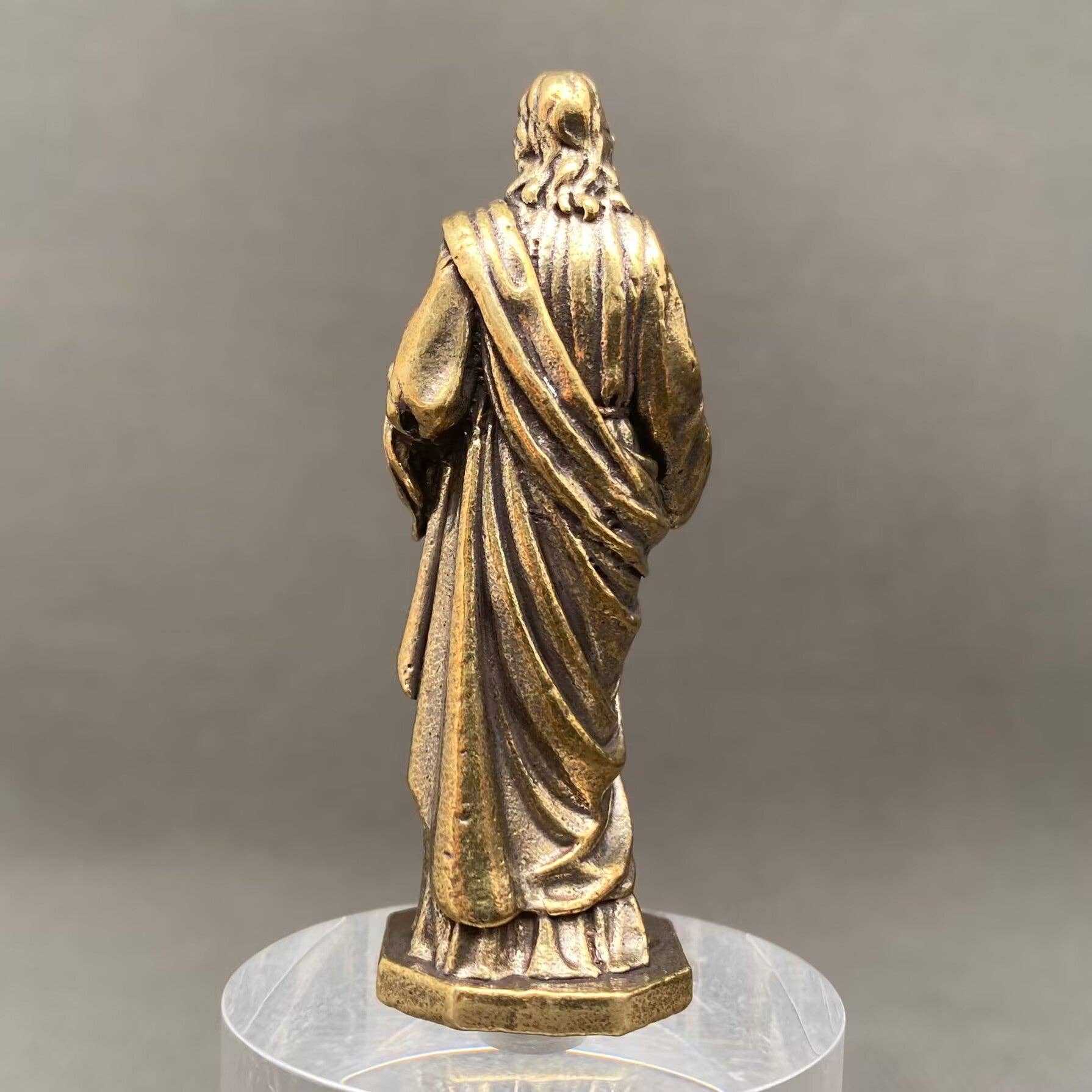 Brass Statue of Jesus (2 inches tall)