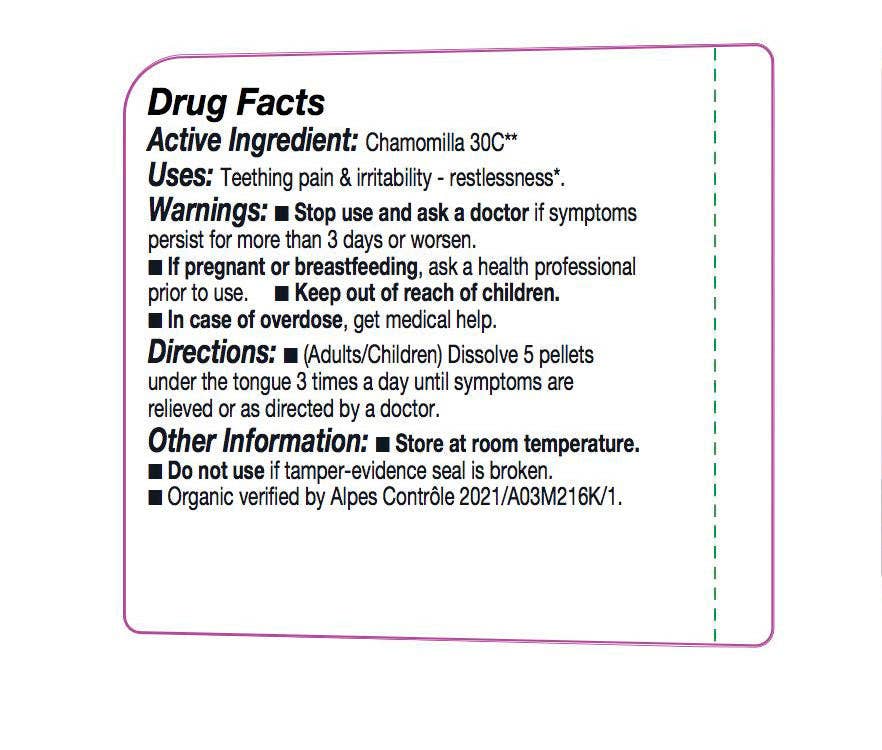 Olloïs Chamomilla 30C Vegan Organic, 80 Homeopathic Pellets