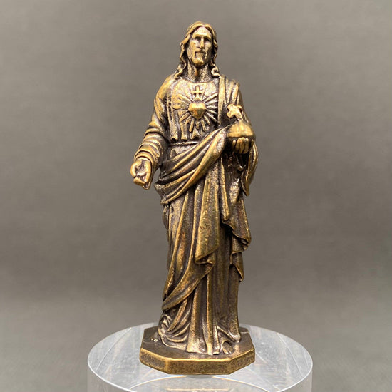 Brass Statue of Jesus (2 inches tall)