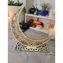 Crescent Moon Wooden Ornament