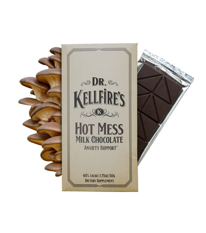 Mushroom Chocolate Bar-  Lions Mane, Cordyceps, Reishi, Chaga Mushrooms