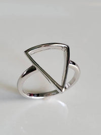 Pyramid Triangle Sterling Silver Ring