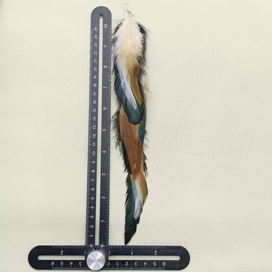 Extra Long Feather Dangle Earrings