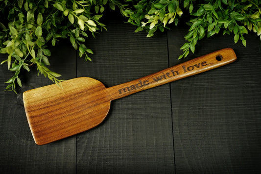 Wooden Spatula with Mill Gap, VA carved in the handle