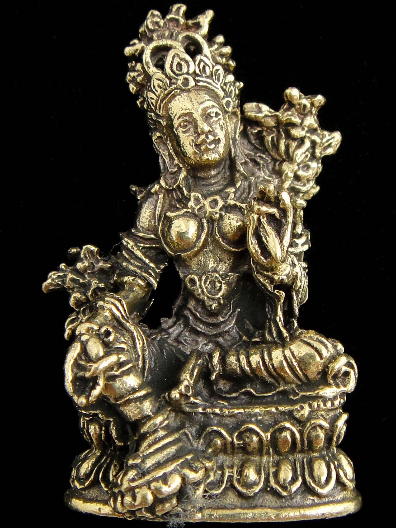 Small Brass Deity Green Tara