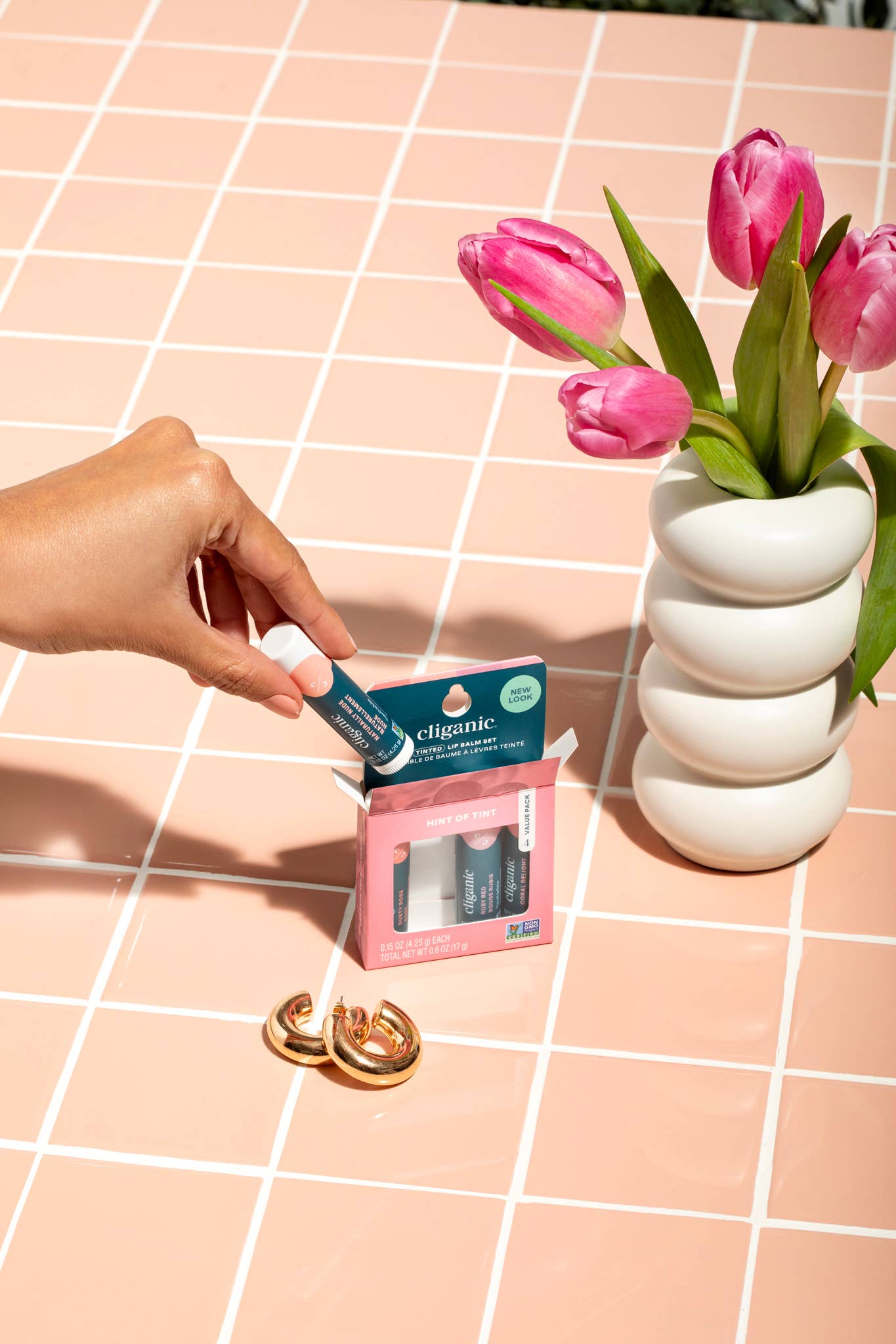 Tinted Lip Balm (Pack of 4) - All Natural & Non-GMO