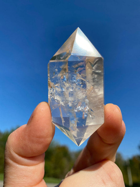 Double Terminated Clear Quartz Crystal Point