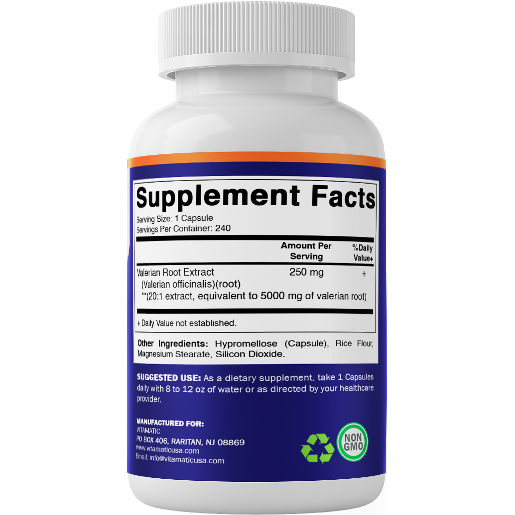 Valerian Root Capsules, 5000 MG (240 caps)