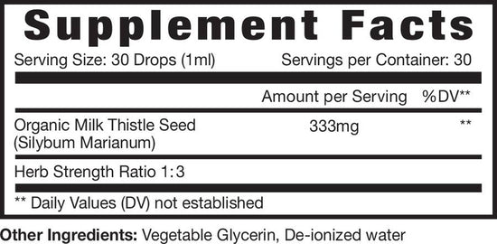 Milk Thistle Extract (Organic, Alcohol-Free Tincture)