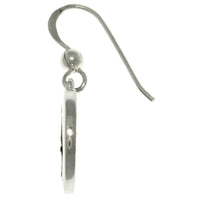 OM Sterling Silver Round Hook Earrings