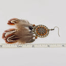 Mandala Feather Earrings