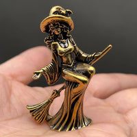 Brass Witch on a Broom