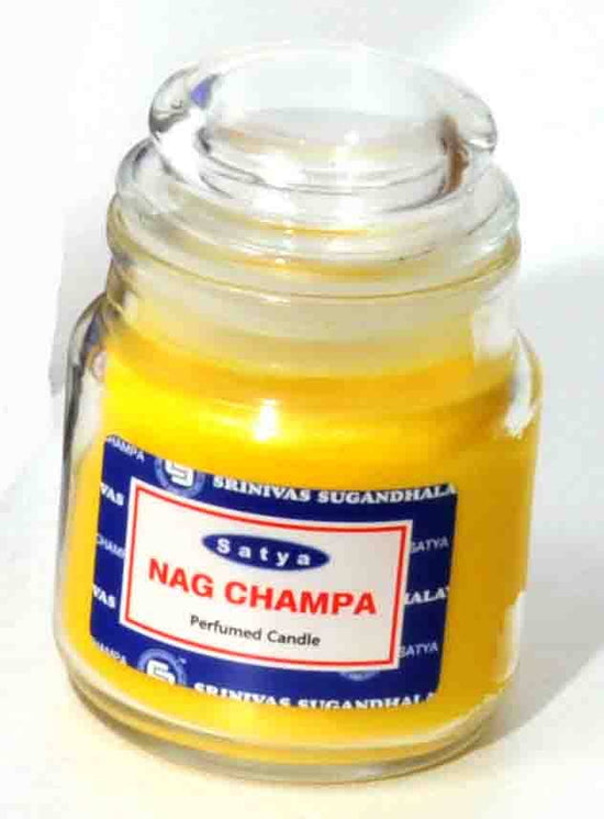 Nag Champa Candle - Glass jar with Lid (3 oz)