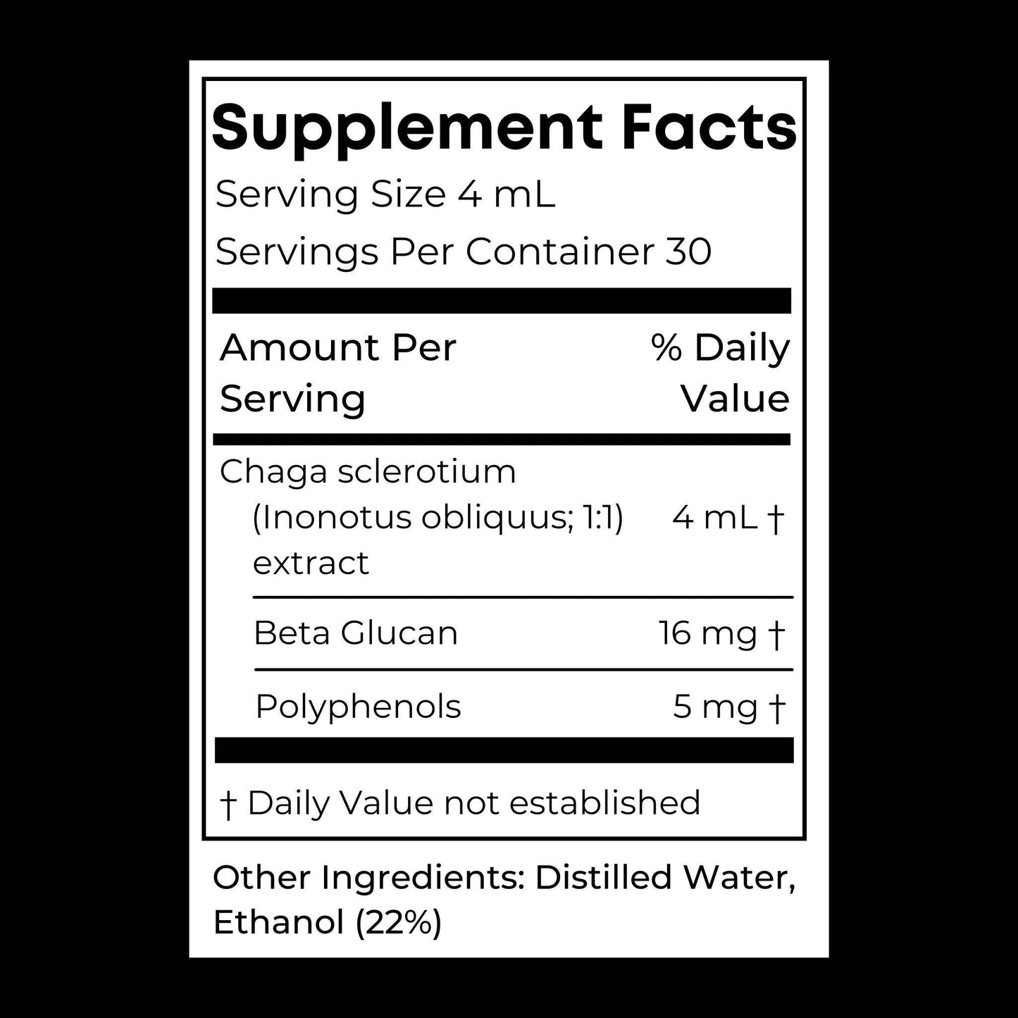 Wild Organic Chaga Tincture (4oz)