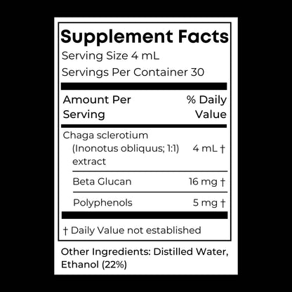 Wild Organic Chaga Tincture (4oz)