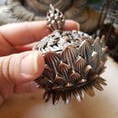Cone Incense Holder - Lotus, Brass Metal Incense Burner