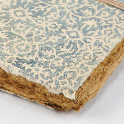 Rustic Journal w/unlined pages - Textured Cover & wrap-around jute tie closure