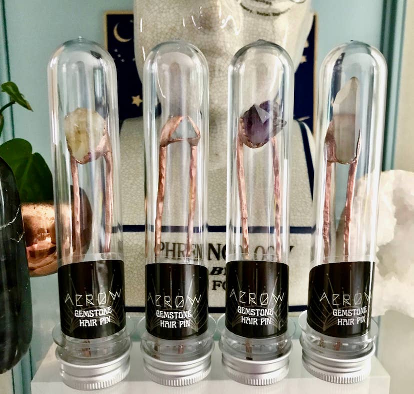 Moonstone Copper Hair Pin