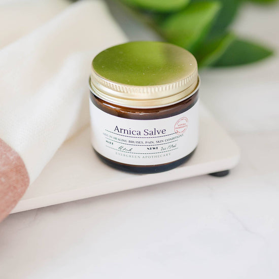 Arnica Salve, Glass Jar, Herb Infused