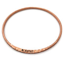 Engraved Thin Copper Wrist Bangle