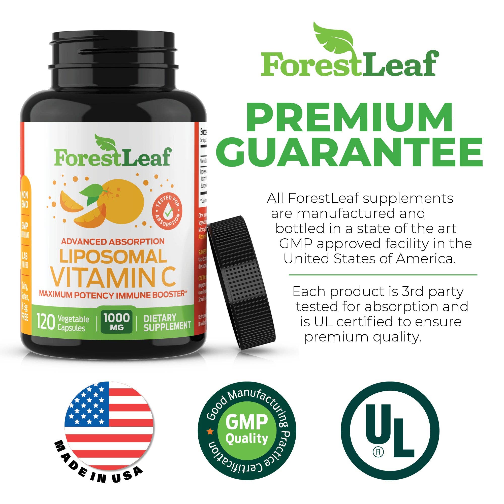 Vitamin C with Liposomal technology for max absorption (120 capsules)