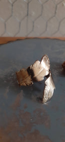 Pure Copper Feather Ring - Adjustable Wrap Design
