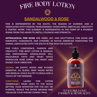 FIRE - Aromatherapy Body Lotion (Sandalwood & Rose)